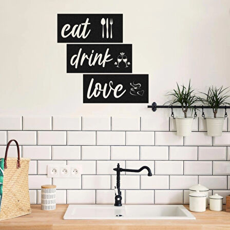 Ebat drink Love mutfak dekoratif dekor tablo