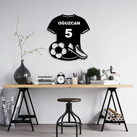 Kişiye özel duvar Futbol ve forma dekor tablo+isim bildiriniz 
