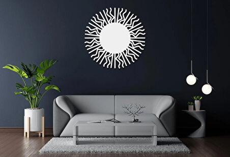 Beyaz güneş dekoratif dekor tablo 