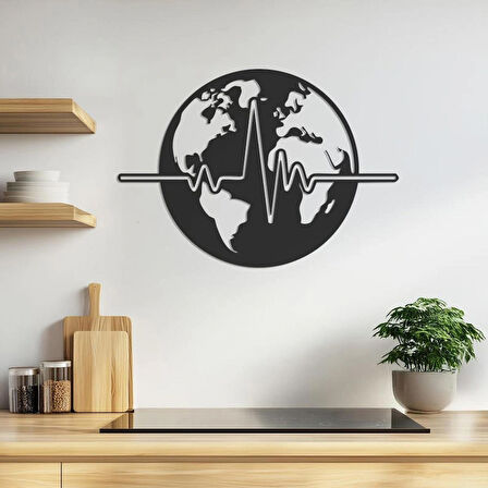 Dünya modern Ahşap Tasarimli Dekoratif dekor tablo 