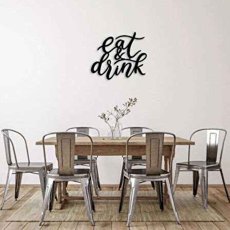 EAT Drink Modern Ahşap dekor tablo 