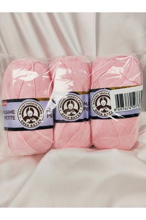 MADAME PETİTE AntiPilling Şeker Pembe El Örgü İpi (3 Adet) (Amigurumi İpi) - Renk: 039