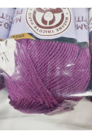MADAME PETİTE AntiPilling Patlıcan Mor El Örgü İpi (3 Adet) (Amigurumi İpi) - Renk: 052