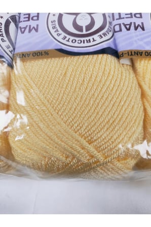 MADAME PETİTE AntiPilling Sarı El Örgü İpi (3 Adet) (Amigurumi İpi) - Renk: 027
