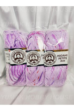 MADAME PETİTE BATİK AntiPilling Ebruli El Örgü İpi (3 Adet) (Amigurumi İpi) - Renk: 174