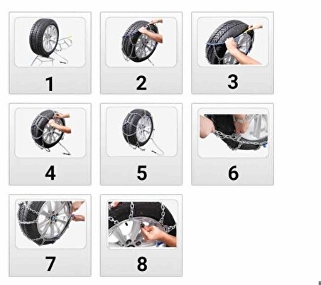 Mefatech 275/45x19 kar patinaj zinciri 4X4 Jeep ve Minibüslere Uyumlu No:1500