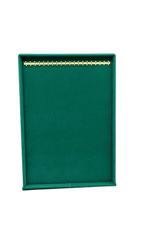 Yerli Üretim Süet Kumaş Tırnaklı Yeşil Renk 34/24 Cm Ayaklı Tesbih Takı Standi