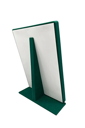 Yerli Üretim Süet Kumaş Tırnaklı Yeşil Renk 34/24 Cm Ayaklı Tesbih Takı Standi