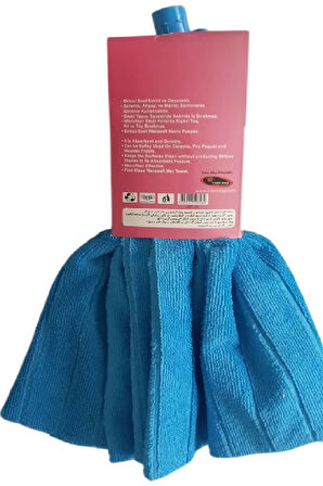Mega Soft XL Mikrofiber Paspas Büyük Boy Yedek Ucu ve Ahşap Sapı Takım