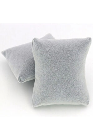 Süet Kumaş Gri Renk 5 Adet 8/8 Cm Takı Yastığı