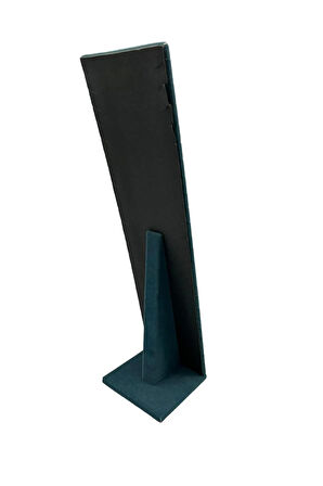 Moscow Model Süet Kumaş Haki Yeşil Renk 40/10 Cm Ayaklı Takı Sergileme Standı