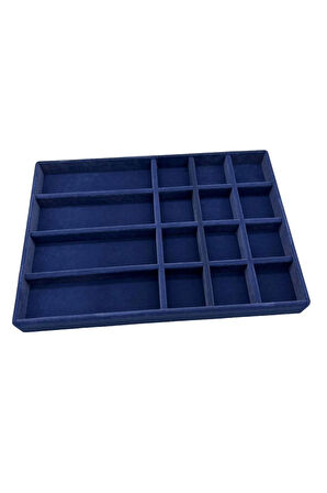 Paris Model Süet Kumaş Lacivert Renk  24/34 Cm Takı Sergileme Standı