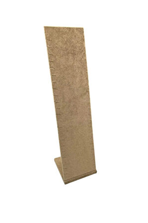 Moscow Model Süet Kumaş Sütlü Kahve Renk 40/10 Cm Ayaklı Takı Sergileme Standı