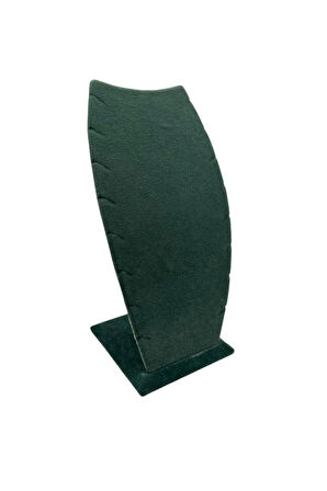 Dubai Model Süet Kumaş Yeşil Renk 25/12 Cm Kolye - Zincir Ayaklı Stand