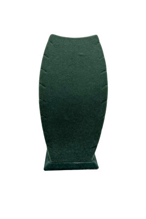 Dubai Model Süet Kumaş Yeşil Renk 25/12 Cm Kolye - Zincir Ayaklı Stand