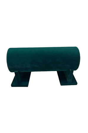 Küçük Boy Süet Kumaş Yeşil Renk 30 cm Ayaklı Taç Standı