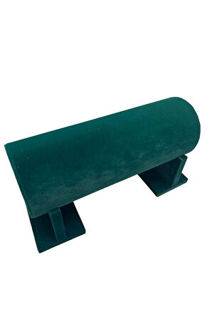 Küçük Boy Süet Kumaş Yeşil Renk 30 cm Ayaklı Taç Standı