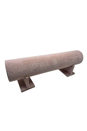 Büyük Boy Süet Kumaş Pembe Renk 50 cm Ayaklı Taç Standı