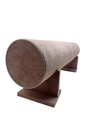 Büyük Boy Süet Kumaş Pembe Renk 50 cm Ayaklı Taç Standı