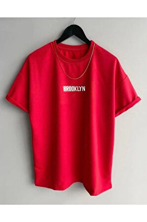 Brooklyn Baskılı Oversize Tişort