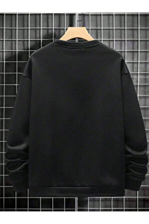 Unisex Kadın/Erkek PARİS Özel Renkli Oversize Bisiklet Yaka Pamuklu Sweatshirt