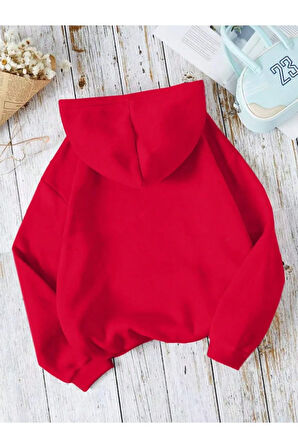 Unisex Kadın/Erkek BROOKLYN Renkli Özel Baskılı Pamuklu Oversize Kapüşonlu Sweatshirt