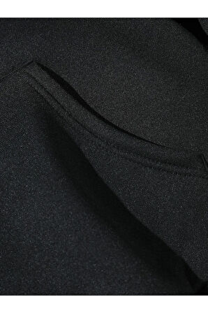 Unisex Siyah Happiest Baskılı Oversize Kapşonlu Sweatshirt