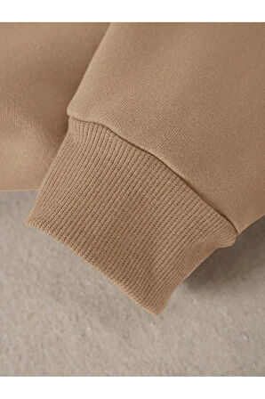 Unisex Basket Baskılı Bisiklet Yaka Sweatshirt