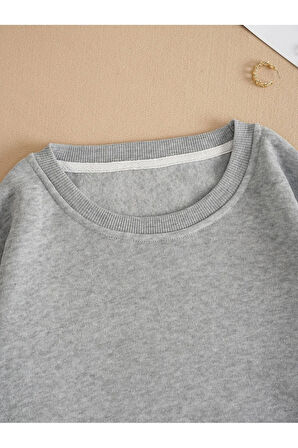 Unisex Kadın/Erkek Brooklyn Özel Renkli Oversize Bisiklet Yaka Pamuklu Sweatshirt