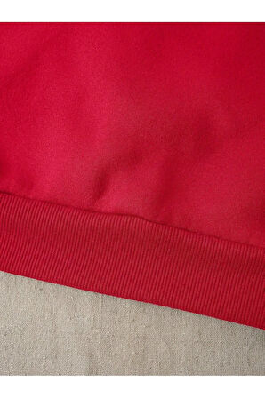 Unisex Kadın/Erkek LOS ANGELES Renkli Oversize Bisiklet Yaka Pamuklu Sweatshirt