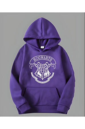 Harry Potter Hogwarts Baskılı Sweatshirt Üç İplik