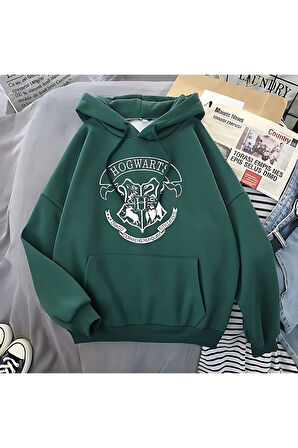 Harry Potter Hogwarts Baskılı Sweatshirt Üç İplik
