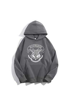 Harry Potter Hogwarts Baskılı Sweatshirt Üç İplik