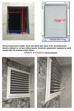 Havalandırma Menfezi Banyo Wc Tuvalet Menfez Plastik Panjur Beyaz 30x30 cm.