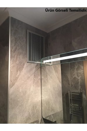 Havalandırma Menfezi Banyo Wc Tuvalet Menfez Plastik Panjur Beyaz 30x30 cm.