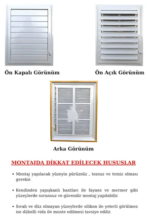Havalandırma Menfezi Banyo Wc Tuvalet Menfez Plastik Panjur Gri 35x55 cm.