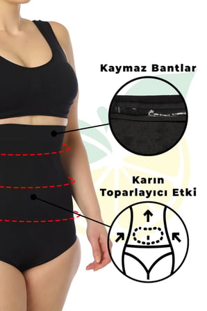 Meri Slip Yüksek Bel Korse Shapewear Push Up Etkili Göbek Alt Ve Üst Düzleştirici