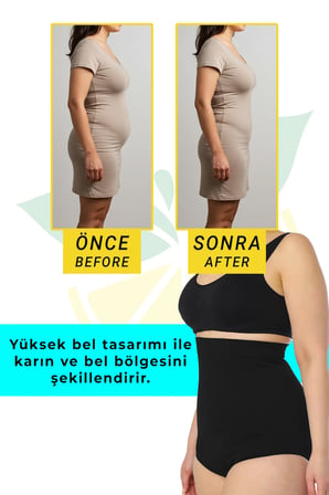 Meri Slip Yüksek Bel Korse Shapewear Push Up Etkili Göbek Alt Ve Üst Düzleştirici