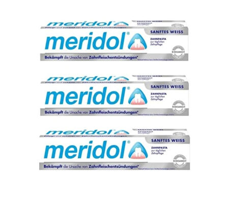 Meridol Gentle White Sanftes Weiss Beyazlatıcı Diş Macunu 75 ML x 3