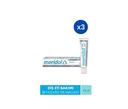 Meridol Gentle White Sanftes Weiss Beyazlatıcı Diş Macunu 75 ML x 3