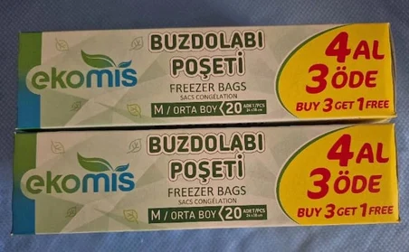4 paket 4 Al 3 Öde Kampanyalı Buzdolabı Poşeti