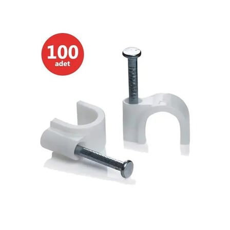 Karya 8 Numara 25 Mm Çelik Çivili Kroşe (100'lü Paket)