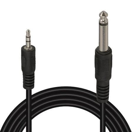 Powermaster PM-15917 Siyah 6.3 Mm Gitar to 3.5 Mm Stereo Ara Kablo (1.4 Metre)