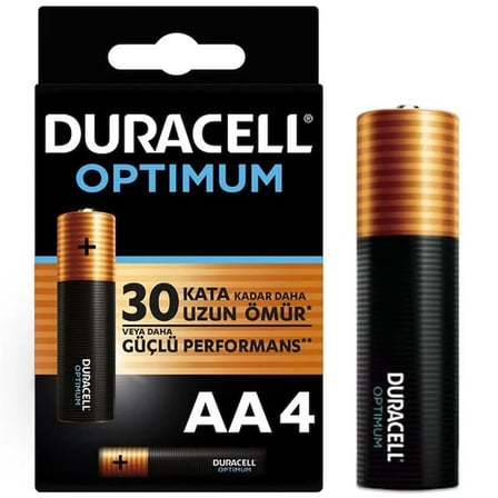 Duracell Optimum 1 5 Volt Alkalin Aa 4’Lu İ̇Nce Kalem Pil Mx1500