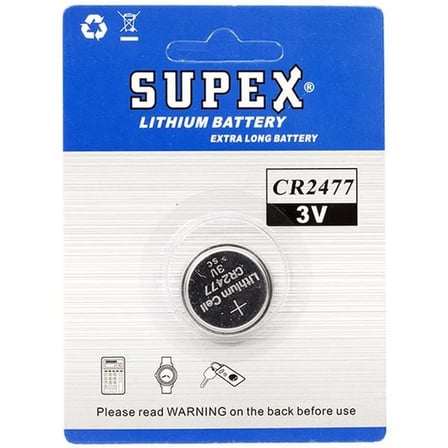 Supex CR2477 3 Volt Lityum Pil Tekli