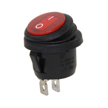 IC-133W Yuvarlak Işıklı Su Geçirmez  2P On-Off Anahtar