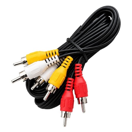 Powermaster PM-446 1.5 Metre 3 RCA - 3 RCA Stereo Ses ve Görüntü Kablosu Kompozit AV