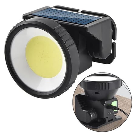 Powermaster Wh 9968B Cob 2 Beyaz + 2 Kirmizi İsik 4 Modlu Solar Kafa Lambasi