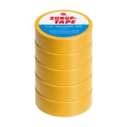 Sunup SN-27921 Sarı 0.13x18mm İzole PVC Elektrik Yalıtım Bant (5'li Paket)