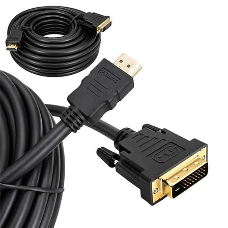 Philips SWV7436/93 8 Metre HDMI to DVI (24+1) Görüntü Kablosu Full HD